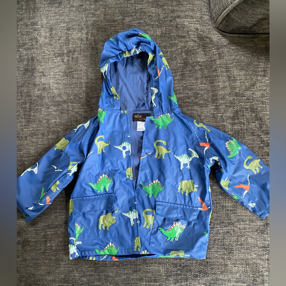 Kids Dinosaur Raincoat - Blue